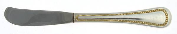 Golden Patrician (Silverplate, Gold Accent) Butter Spreader Hollow Hdl-Paddle/Stainless Blade