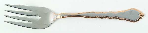 Golden Royal Chippendale (Stainless, 1987) Medium Solid Cold Meat Serving Fork