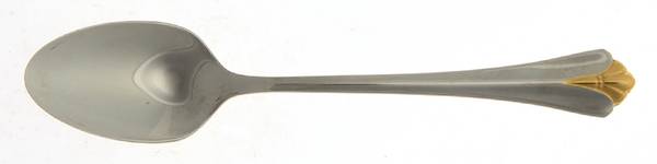 Golden Royal Flute (Stainless, Gold Accent) Demitasse Spoon