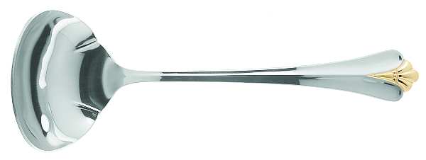 Golden Royal Flute (Stainless, Gold Accent) Solid Gravy Ladle
