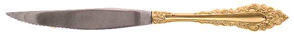 Golden Royal Grandeur (Gold Electroplate, 1975) Individual Steak Knife Hollow Handle