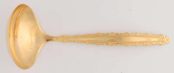 Golden Royal Lace (Gold Electroplate) Solid Gravy Ladle