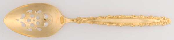 Golden Royal Lace (Gold Electroplate) Pierced Tablespoon (Serving Spoon)