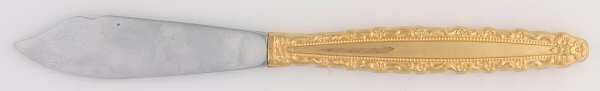 Golden Royal Lace (Gold Electroplate) Hollow Handle Master Butter Knife
