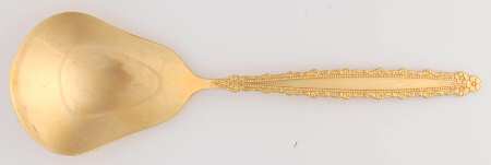 Golden Royal Lace (Gold Electroplate) Solid Smooth Casserole Spoon