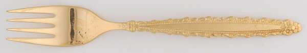 Golden Royal Lace (Gold Electroplate) Individual Salad Fork