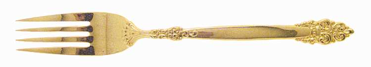 Golden Spanish Crown (Gold Electroplate) Fork