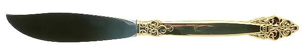 Golden Spanish Crown (Gold Electroplate) Hollow Handle Master Butter Knife