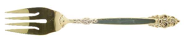 Golden Spanish Crown (Gold Electroplate) Individual Salad Fork