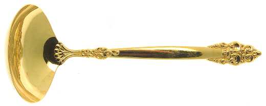 Golden Spanish Crown (Gold Electroplate) Solid Gravy Ladle