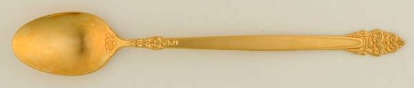 Golden Spanish Crown (Gold Electroplate) Cocktail/Seafood Fork