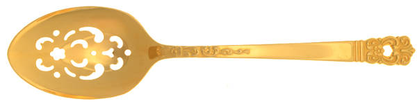 Golden Scandinavia (Gold Electroplate) Pierced Tablespoon (Serving Spoon)