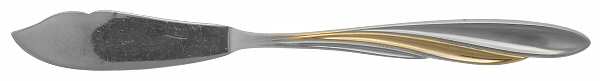 Golden Shoreline (Stainless, Gold Accent) Flat Handle Master Butter Knife