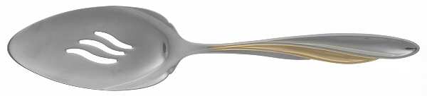 Golden Shoreline (Stainless, Gold Accent) Pierced All Stainless Pie Server