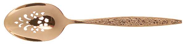 Golden Tangier (Gold Electroplate) Pierced Tablespoon (Serving Spoon)