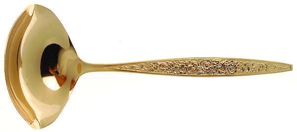Golden Tangier (Gold Electroplate) Solid Gravy Ladle