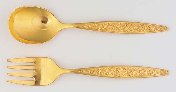 Golden Tangier (Gold Electroplate) 2 Pc Baby Set (BF, BS)