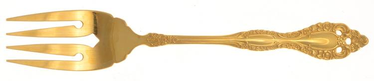 Golden Victorian Classic (Gold Electroplate, 1973) Individual Salad Fork