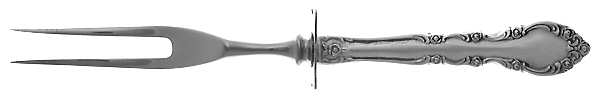 Grandeur (Sterling, 1960) Small Steak Carving Fork with Stainless Prongs