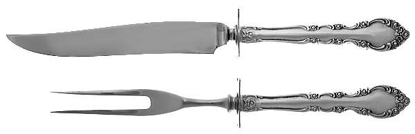 Grandeur (Sterling, 1960) Small Stainless Blade 2-Piece Steak Carving Set