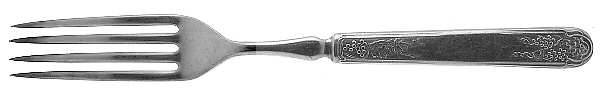 Grape-Vineyard (Variation, Silverplate, 1906) Indented Solid Handled Fork