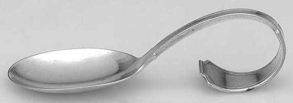 Grecian (Silverplate, 1915) Curved Handle Baby Spoon