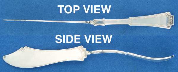 Grecian (Silverplate, 1915) Flat Twisted Handle Master Butter Knife
