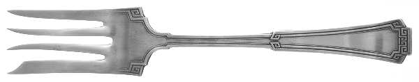 Grecian (Silverplate, 1915) Medium Solid Cold Meat Serving Fork