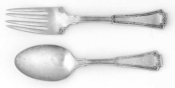 Grecian (Silverplate, 1915) 2 Pc Baby Set (BF, BS)