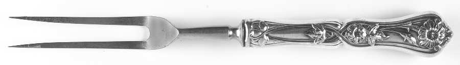 Grenoble-Gloria (Silverplate, 1906) Large Stainless-Prong Roast Carving Fork