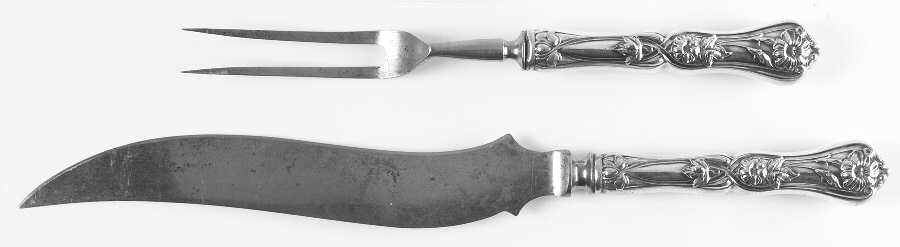 Grenoble-Gloria (Silverplate, 1906) Large 2-Piece Roast Carving Set w/Stainless Blade