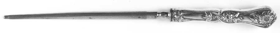 Grenoble-Gloria (Silverplate, 1906) Large Roast Steel Rod Knife Sharpener