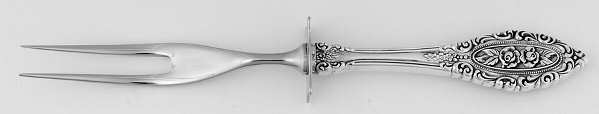 Grand Majesty (Sterling, 1976) Small Steak Carving Fork with Stainless Prongs