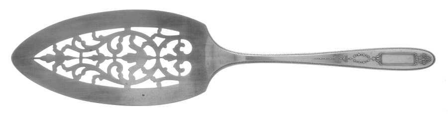 Grosvenor (Silverplate, 1921, No Monograms) Pierced Solid Pastry Server