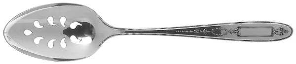 Grosvenor (Silverplate, 1921, No Monograms) Pierced Tablespoon (Serving Spoon)