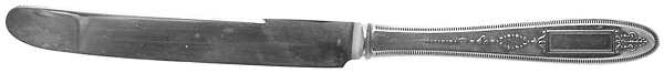 Grosvenor (Silverplate, 1921, No Monograms) Orange Knife with Silverplate Blade