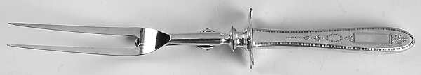 Grosvenor (Silverplate, 1921, No Monograms) Large Stainless-Prong Roast Carving Fork