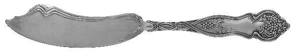 Grape-Vineyard (Non Variation, Silverplate, 1906) Flat Handle Master Butter Knife