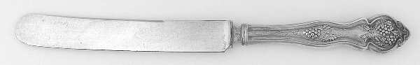 Grape-Vineyard (Non Variation, Silverplate, 1906) Old French Hollow Knife with Bolster