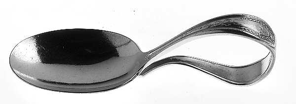 Hampton Court (Silverplate, 1926, Wreath) Curved Handle Baby Spoon