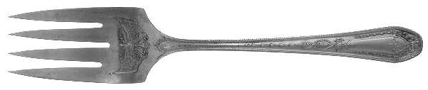 Hampton Court (Silverplate, 1926, Wreath) Small Solid Cold Meat Serving Fork