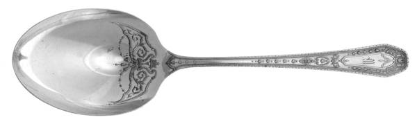 Hampton Court (Silverplate, 1926, Wreath) Monogram Solid Smooth Casserole Spoon