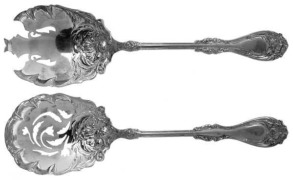 Hanover (Silverplate, 1901) (2 Pc) Solid Salad Set