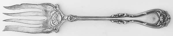Hanover (Silverplate, 1901) Medium Solid Cold Meat Serving Fork