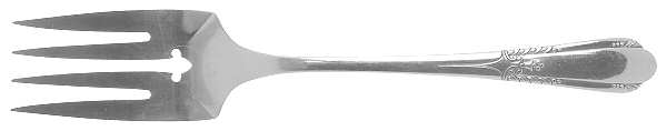 Happiness (Silverplate, 1940) Medium Solid Cold Meat Serving Fork