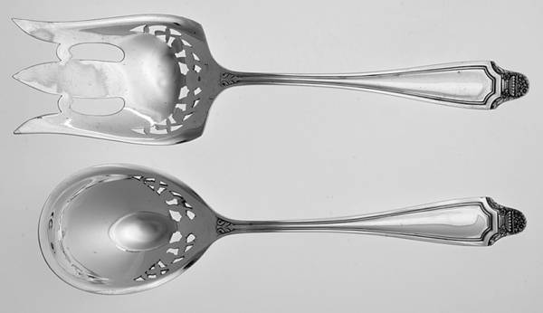 Hawthorne (Silverplate, 1908) (2 Pc) Solid Salad Set