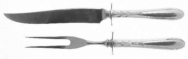 Heiress (Sterling, 1942, No Monograms) Small Steak 2-Piece Carving Set w/Stainless Blade