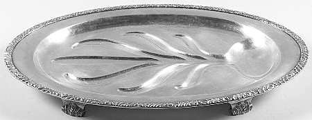Henley (Silverplate, Hollowware) Medium Plated 3-Part Platter