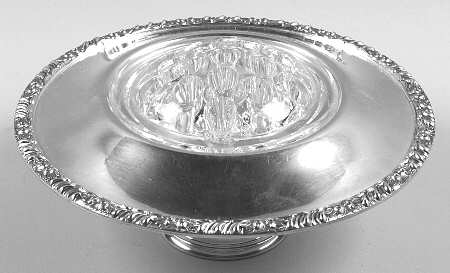 Henley (Silverplate, Hollowware) Footed Plated Round Centerpiece