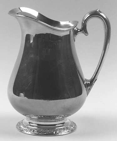 Henley (Silverplate, Hollowware) Plated Water Pitcher with Ice Lip